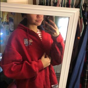 vintage disney store eeyore zip up jacket